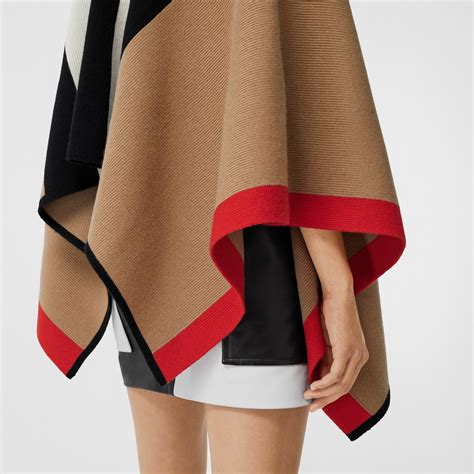 burberry poncho price|Burberry striped wool cashmere cape.